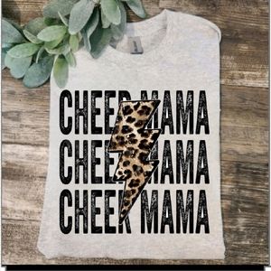 Cheer mama shirt cheetah print cute popular trending sport mom